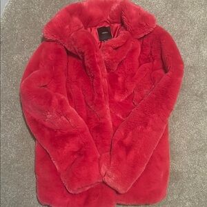 Chic Pink Faux Fur Jacket by Forever 21. Brand new